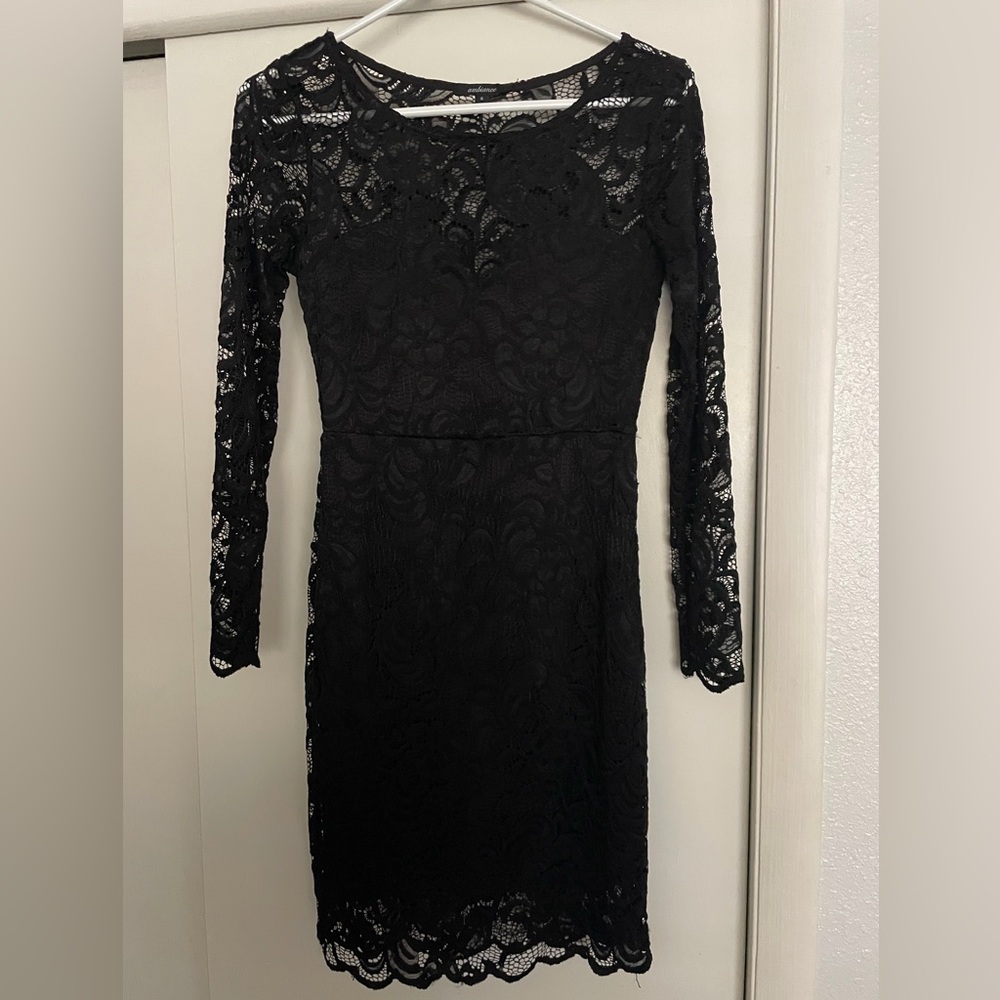 Elegant Black Lace Dress